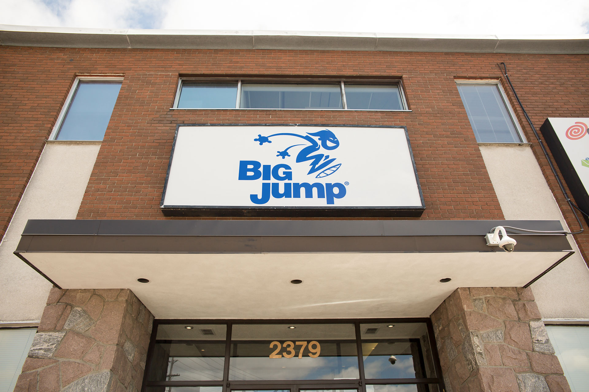 outside photo of Big Jump sign